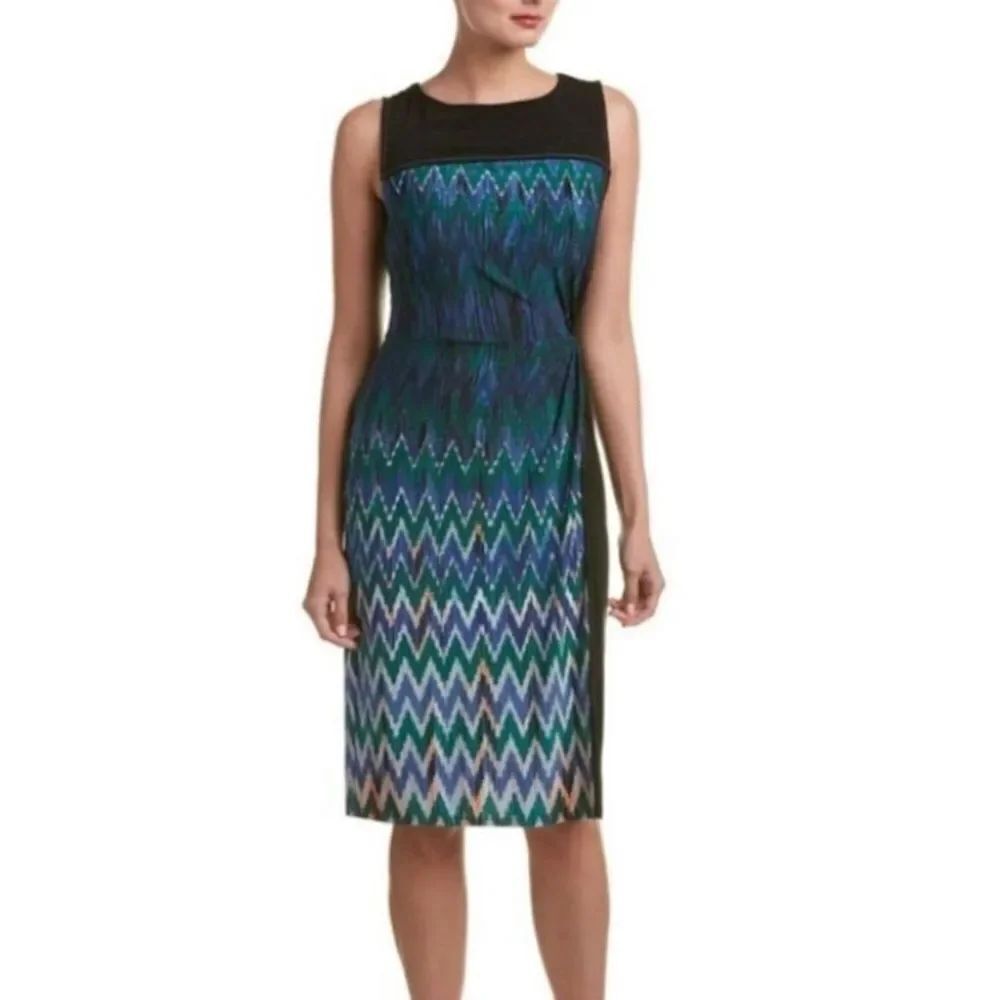 BCBGMaxazria Elektra maxi chevron dress